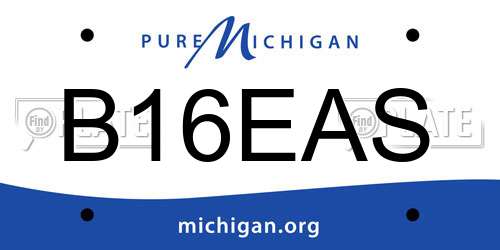 B16EAS Michigan License Plate