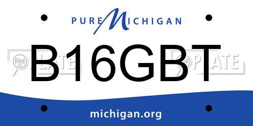 B16GBT Michigan License Plate