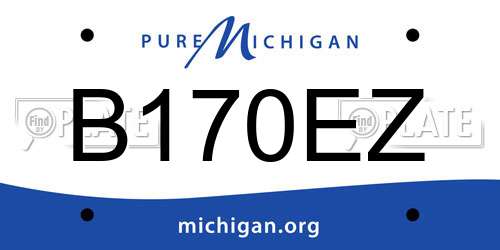 B170EZ Michigan License Plate