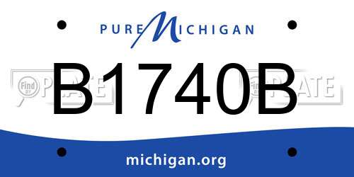 B1740B Michigan License Plate