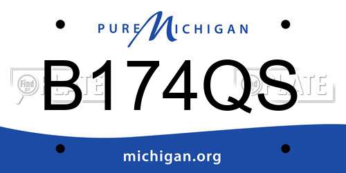 B174QS Michigan License Plate