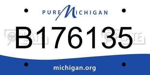 B176135 Michigan License Plate