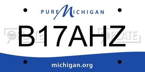 B17AHZ Michigan License Plate