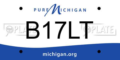 B17LT Michigan License Plate