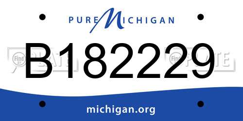 B182229 Michigan License Plate