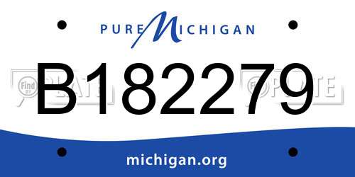 B182279 Michigan License Plate