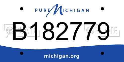B182779 Michigan License Plate