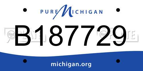 B187729 Michigan License Plate