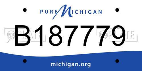 B187779 Michigan License Plate