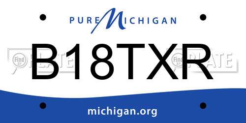 B18TXR Michigan License Plate
