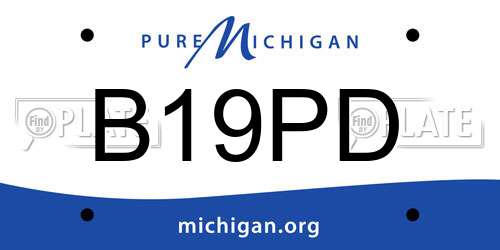 B19PD Michigan License Plate