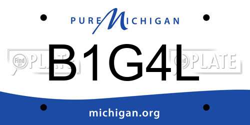 B1G4L Michigan License Plate