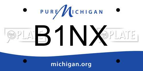 B1NX Michigan License Plate