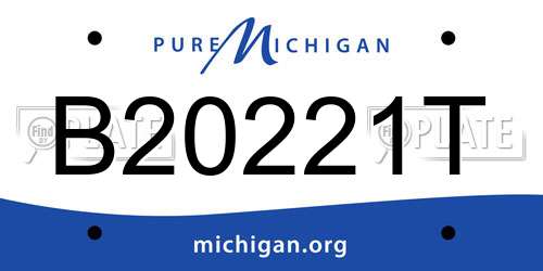 B20221T Michigan License Plate
