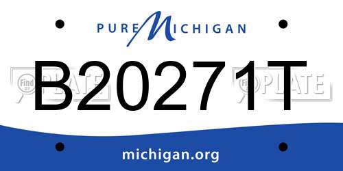B20271T Michigan License Plate