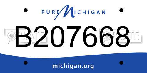 B207668 Michigan License Plate