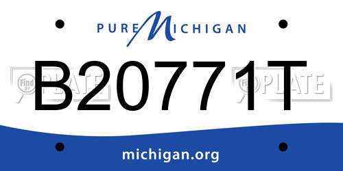 B20771T Michigan License Plate