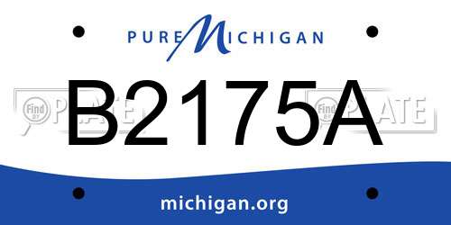 B2175A Michigan License Plate