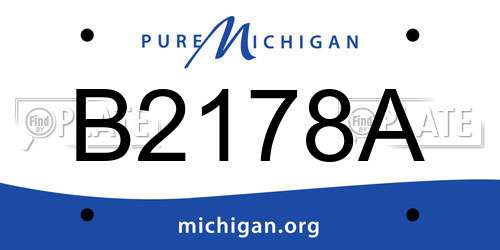 B2178A Michigan License Plate