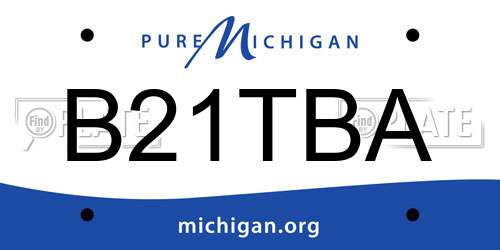 B21TBA Michigan License Plate