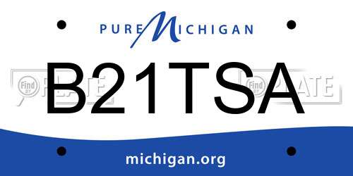 B21TSA Michigan License Plate