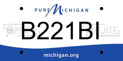 B221BI Michigan License Plate