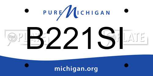 B221SI Michigan License Plate