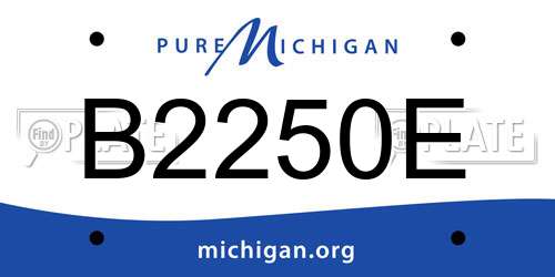 B2250E Michigan License Plate
