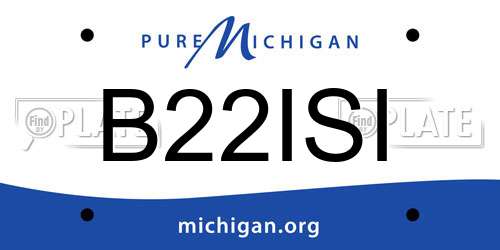 B22ISI Michigan License Plate