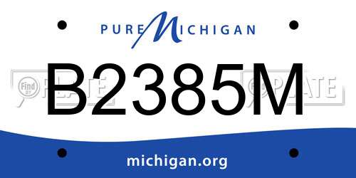 B2385M Michigan License Plate