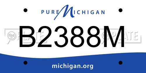 B2388M Michigan License Plate