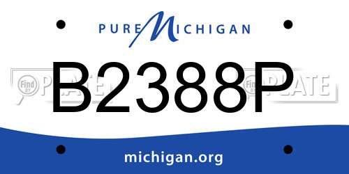 B2388P Michigan License Plate