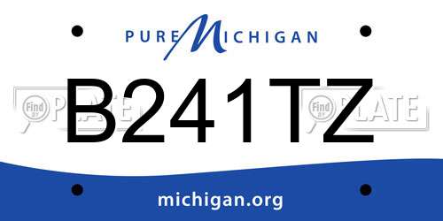 B241TZ Michigan License Plate