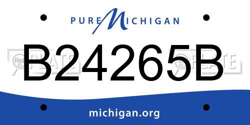 B24265B Michigan License Plate