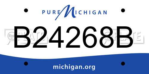 B24268B Michigan License Plate