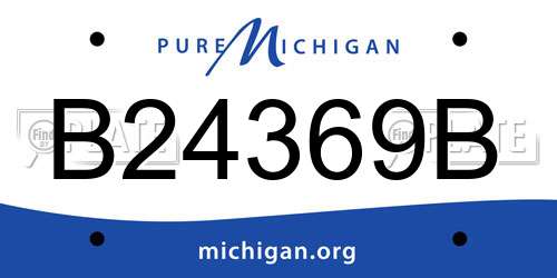 B24369B Michigan License Plate