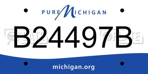 B24497B Michigan License Plate