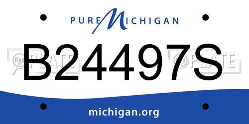 B24497S Michigan License Plate