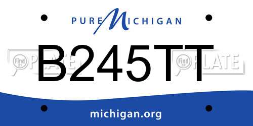 B245TT Michigan License Plate