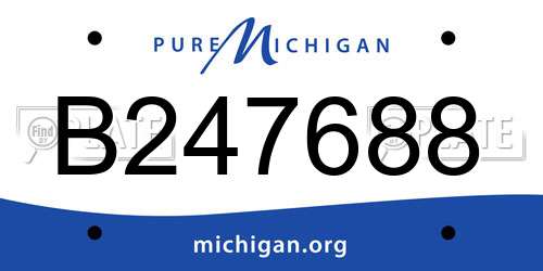 B247688 Michigan License Plate