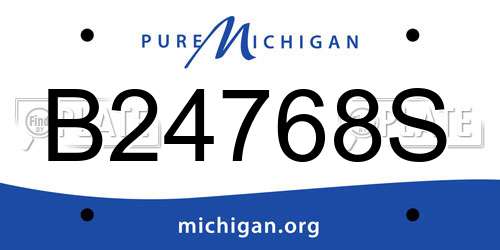 B24768S Michigan License Plate