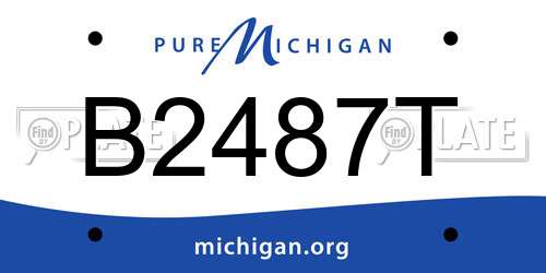 B2487T Michigan License Plate