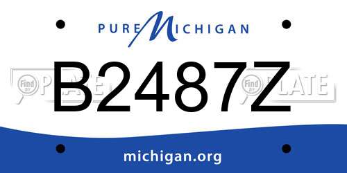 B2487Z Michigan License Plate
