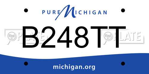 B248TT Michigan License Plate