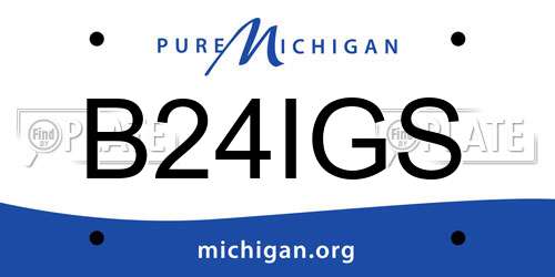 B24IGS Michigan License Plate