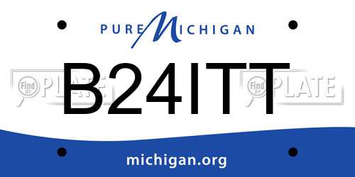 B24ITT Michigan License Plate