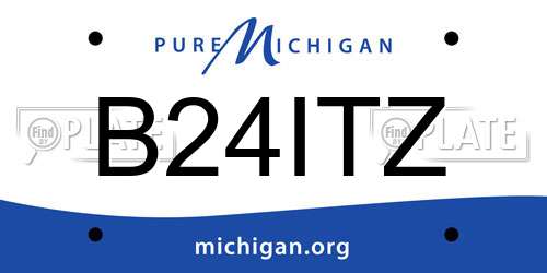 B24ITZ Michigan License Plate