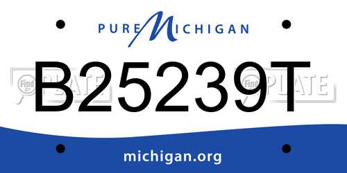 B25239T Michigan License Plate