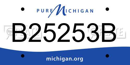 B25253B Michigan License Plate