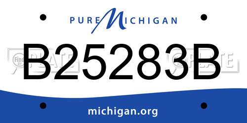 B25283B Michigan License Plate